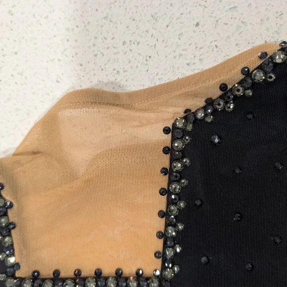 CUSTOM HANDMADE Ice Figure Skating SOLO DRESS Baton Twirling Dance Leotard OOAK - Picture 15 of 16